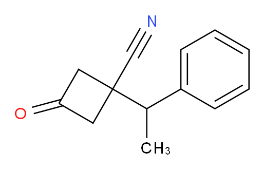 3-oxo-1-(1-phenylethyl)cyclobutane-1-carbonitrile