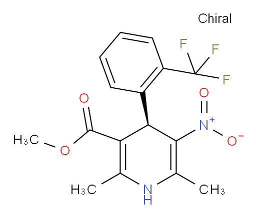 methyl (4R)-2,6-dimethyl-5-nitro-4-[2-(trifluoromethyl)phenyl]-1,4-dihydropyridine-3-carboxylate