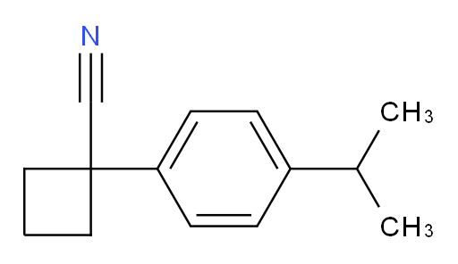 1-[4-(propan-2-yl)phenyl]cyclobutane-1-carbonitrile
