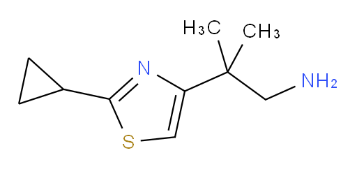 2-(2-cyclopropyl-1,3-thiazol-4-yl)-2-methylpropan-1-amine