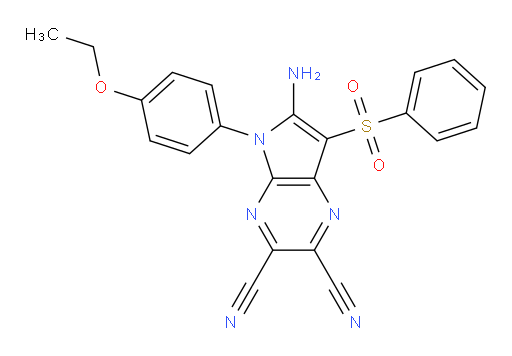 6-amino-7-(benzenesulfonyl)-5-(4-ethoxyphenyl)-5H-pyrrolo[2,3-b]pyrazine-2,3-dicarbonitrile