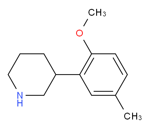 3-(2-methoxy-5-methylphenyl)piperidine