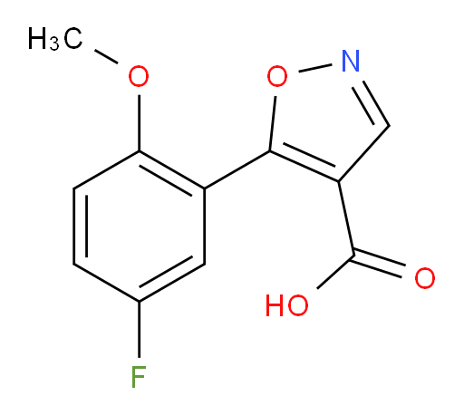 5-(5-fluoro-2-methoxyphenyl)-1,2-oxazole-4-carboxylic acid