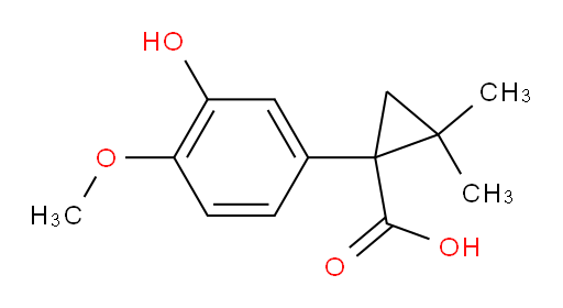 1-(3-hydroxy-4-methoxyphenyl)-2,2-dimethylcyclopropane-1-carboxylic acid