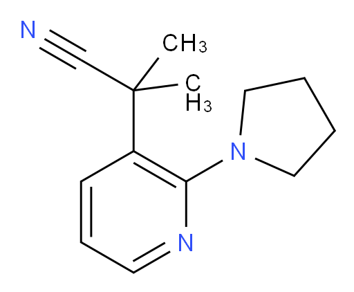 2-methyl-2-[2-(pyrrolidin-1-yl)pyridin-3-yl]propanenitrile