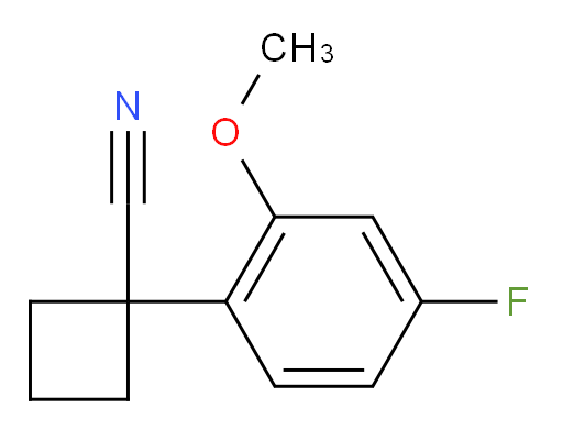 1-(4-fluoro-2-methoxyphenyl)cyclobutane-1-carbonitrile
