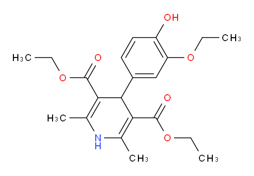 3,5-diethyl 4-(3-ethoxy-4-hydroxyphenyl)-2,6-dimethyl-1,4-dihydropyridine-3,5-dicarboxylate