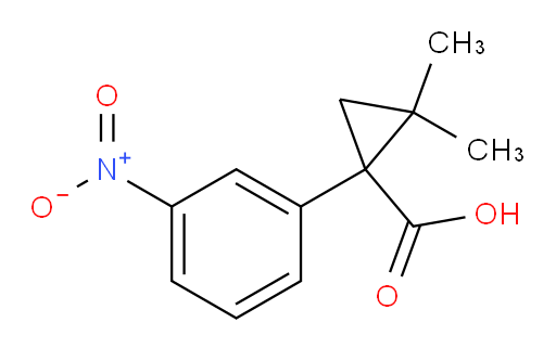2,2-dimethyl-1-(3-nitrophenyl)cyclopropane-1-carboxylic acid