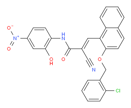 3-{2-[(2-chlorophenyl)methoxy]naphthalen-1-yl}-2-cyano-N-(2-hydroxy-4-nitrophenyl)prop-2-enamide
