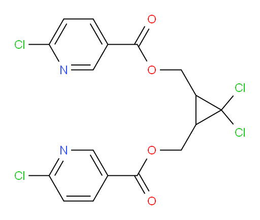 {2,2-dichloro-3-[(6-chloropyridine-3-carbonyloxy)methyl]cyclopropyl}methyl 6-chloropyridine-3-carboxylate