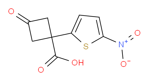 1-(5-nitrothiophen-2-yl)-3-oxocyclobutane-1-carboxylic acid