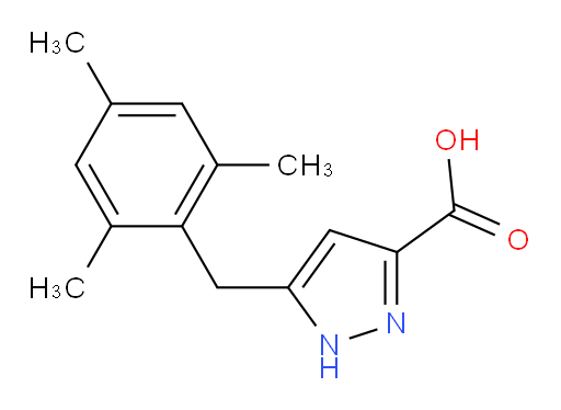 5-[(2,4,6-trimethylphenyl)methyl]-1H-pyrazole-3-carboxylic acid