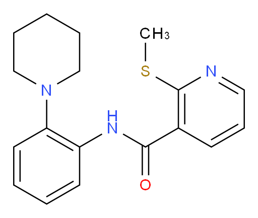 2-(methylsulfanyl)-N-[2-(piperidin-1-yl)phenyl]pyridine-3-carboxamide