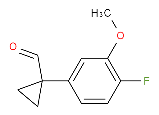 1-(4-fluoro-3-methoxyphenyl)cyclopropane-1-carbaldehyde