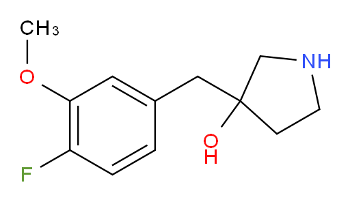 3-[(4-fluoro-3-methoxyphenyl)methyl]pyrrolidin-3-ol