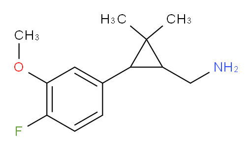 [3-(4-fluoro-3-methoxyphenyl)-2,2-dimethylcyclopropyl]methanamine