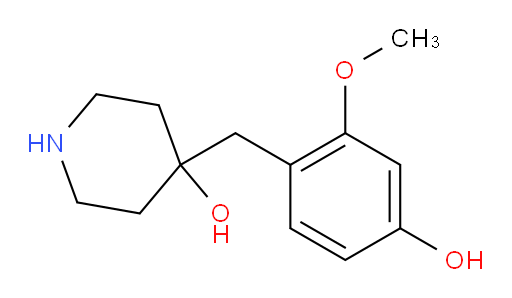 4-[(4-hydroxy-2-methoxyphenyl)methyl]piperidin-4-ol