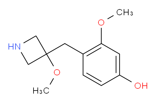 3-methoxy-4-[(3-methoxyazetidin-3-yl)methyl]phenol