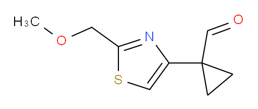 1-[2-(methoxymethyl)-1,3-thiazol-4-yl]cyclopropane-1-carbaldehyde