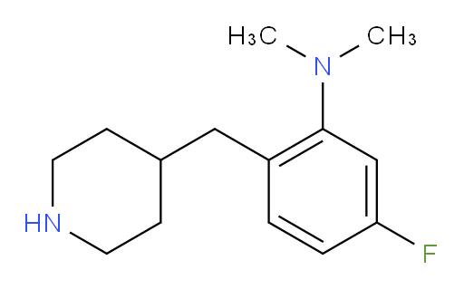 5-fluoro-N,N-dimethyl-2-[(piperidin-4-yl)methyl]aniline