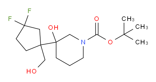 tert-butyl 3-[3,3-difluoro-1-(hydroxymethyl)cyclopentyl]-3-hydroxypiperidine-1-carboxylate