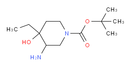 tert-butyl 3-amino-4-ethyl-4-hydroxypiperidine-1-carboxylate