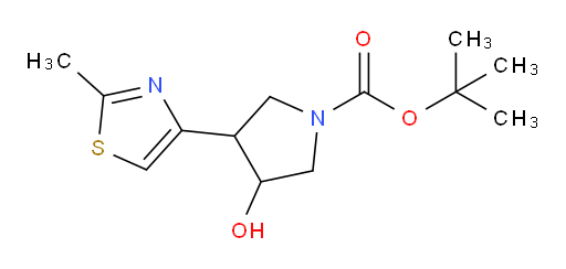 tert-butyl 3-hydroxy-4-(2-methyl-1,3-thiazol-4-yl)pyrrolidine-1-carboxylate