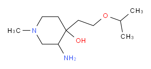 3-amino-1-methyl-4-[2-(propan-2-yloxy)ethyl]piperidin-4-ol