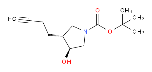 rac-tert-butyl (3R,4S)-3-(but-3-yn-1-yl)-4-hydroxypyrrolidine-1-carboxylate