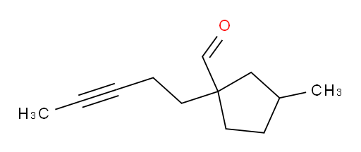 3-methyl-1-(pent-3-yn-1-yl)cyclopentane-1-carbaldehyde