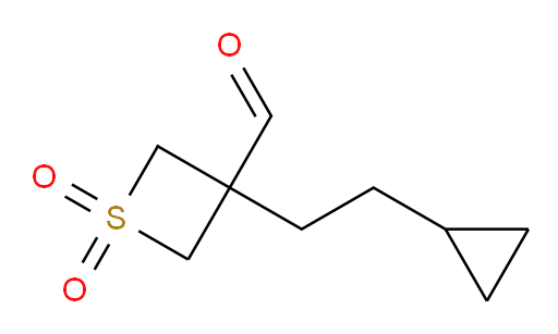 3-(2-cyclopropylethyl)-1,1-dioxo-1lambda6-thietane-3-carbaldehyde