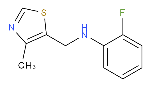 2-fluoro-N-[(4-methyl-1,3-thiazol-5-yl)methyl]aniline