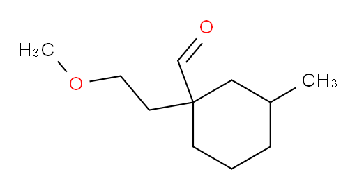 1-(2-methoxyethyl)-3-methylcyclohexane-1-carbaldehyde