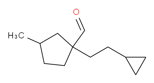 1-(2-cyclopropylethyl)-3-methylcyclopentane-1-carbaldehyde