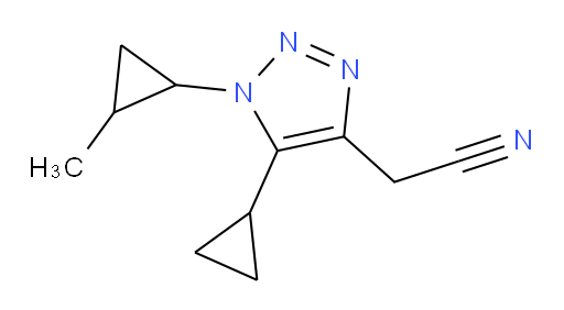 2-[5-cyclopropyl-1-(2-methylcyclopropyl)-1H-1,2,3-triazol-4-yl]acetonitrile