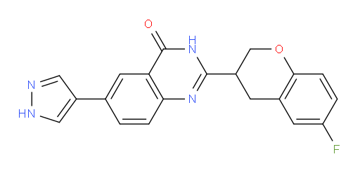 2-(6-fluoro-3,4-dihydro-2H-1-benzopyran-3-yl)-6-(1H-pyrazol-4-yl)-3,4-dihydroquinazolin-4-one