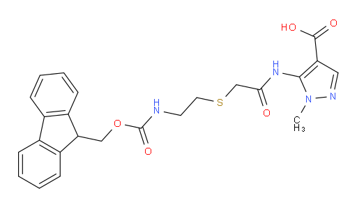 5-(2-{[2-({[(9H-fluoren-9-yl)methoxy]carbonyl}amino)ethyl]sulfanyl}acetamido)-1-methyl-1H-pyrazole-4-carboxylic acid