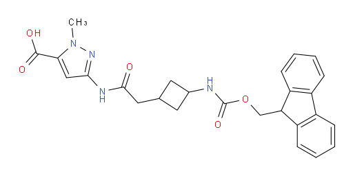 3-{2-[3-({[(9H-fluoren-9-yl)methoxy]carbonyl}amino)cyclobutyl]acetamido}-1-methyl-1H-pyrazole-5-carboxylic acid