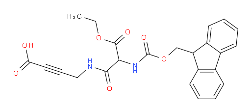 4-[2-(ethyl carboxy)-2-({[(9H-fluoren-9-yl)methoxy]carbonyl}amino)acetamido]but-2-ynoic acid