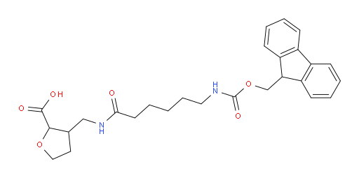 3-{[6-({[(9H-fluoren-9-yl)methoxy]carbonyl}amino)hexanamido]methyl}oxolane-2-carboxylic acid