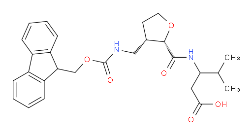rac-3-{[(2R,3R)-3-[({[(9H-fluoren-9-yl)methoxy]carbonyl}amino)methyl]oxolan-2-yl]formamido}-4-methylpentanoic acid