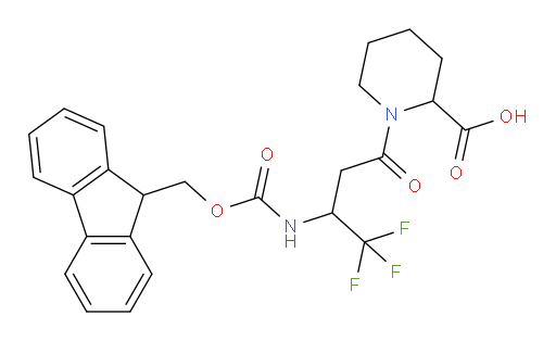 1-[3-({[(9H-fluoren-9-yl)methoxy]carbonyl}amino)-4,4,4-trifluorobutanoyl]piperidine-2-carboxylic acid