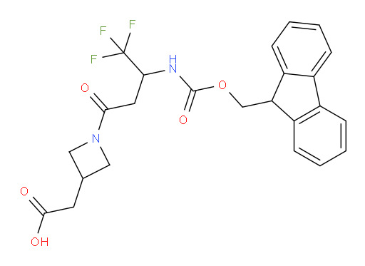 2-{1-[3-({[(9H-fluoren-9-yl)methoxy]carbonyl}amino)-4,4,4-trifluorobutanoyl]azetidin-3-yl}acetic acid