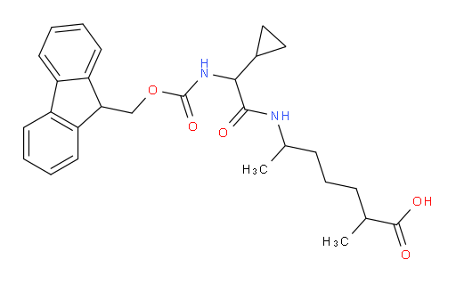 6-[2-cyclopropyl-2-({[(9H-fluoren-9-yl)methoxy]carbonyl}amino)acetamido]-2-methylheptanoic acid