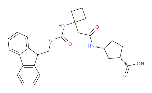 rac-(1R,3S)-3-{2-[1-({[(9H-fluoren-9-yl)methoxy]carbonyl}amino)cyclobutyl]acetamido}cyclopentane-1-carboxylic acid