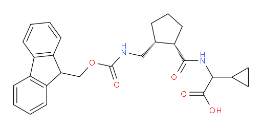 rac-2-cyclopropyl-2-{[(1R,2S)-2-[({[(9H-fluoren-9-yl)methoxy]carbonyl}amino)methyl]cyclopentyl]formamido}acetic acid