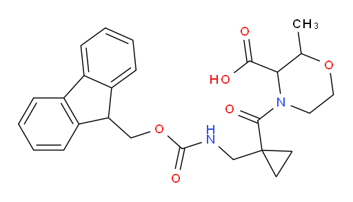 4-{1-[({[(9H-fluoren-9-yl)methoxy]carbonyl}amino)methyl]cyclopropanecarbonyl}-2-methylmorpholine-3-carboxylic acid