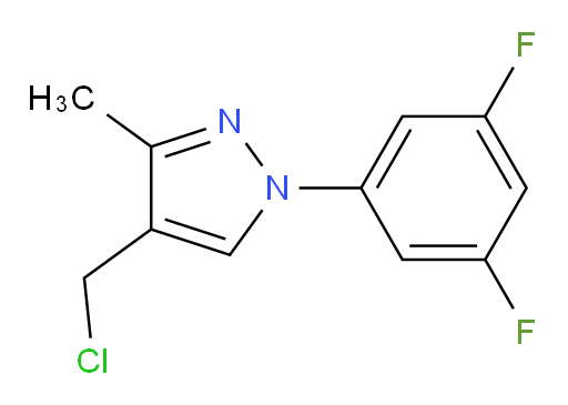 4-(chloromethyl)-1-(3,5-difluorophenyl)-3-methyl-1H-pyrazole