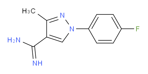1-(4-fluorophenyl)-3-methyl-1H-pyrazole-4-carboximidamide