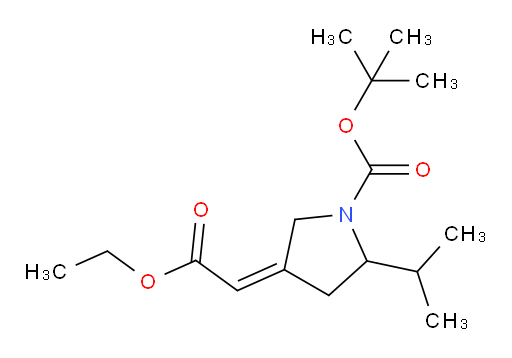 tert-butyl (4Z)-4-(2-ethoxy-2-oxoethylidene)-2-(propan-2-yl)pyrrolidine-1-carboxylate